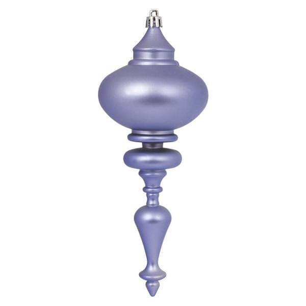 8.7" Lilac Matte Finial Ornament (3 pack)