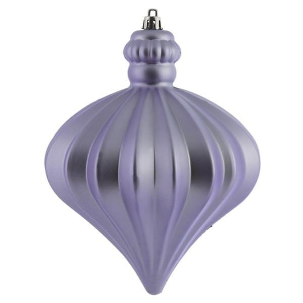 6" Lilac Matte Onion Drop Ornament (4 pack)