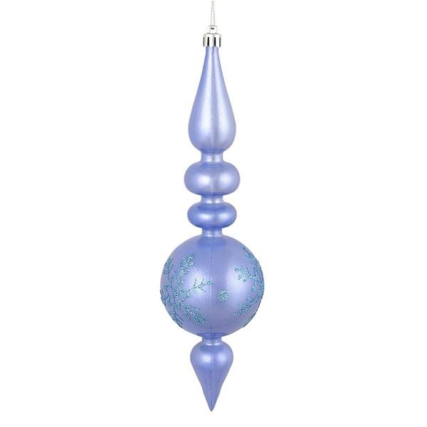 10" Lilac Candy Snowflake Finial Ornament (4 pack)