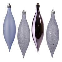 Vickerman 5.5" Lilac 4 Assorted Finish Drop Ornament (8 pack)