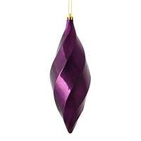 Vickerman 8" Periwinkle Shiny Swirl Finial Ornament (6 pack)