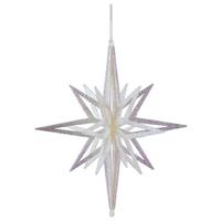 Vickerman 12" Champagne Iridescent 3D Glow Glitter Star Ornament