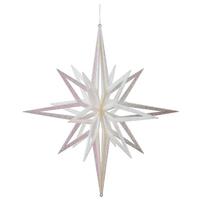 Vickerman 24" Champagne Iridescent 3D Glow Glitter Star Ornament