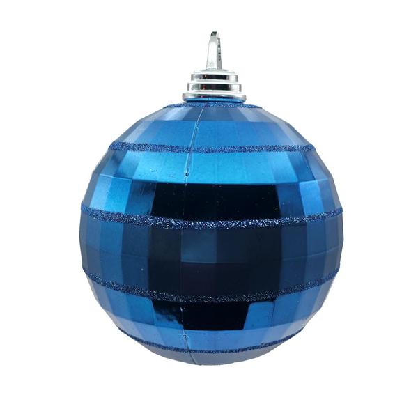5.5" Midnight Blue Shiny Matte Mirror Ball Ornament