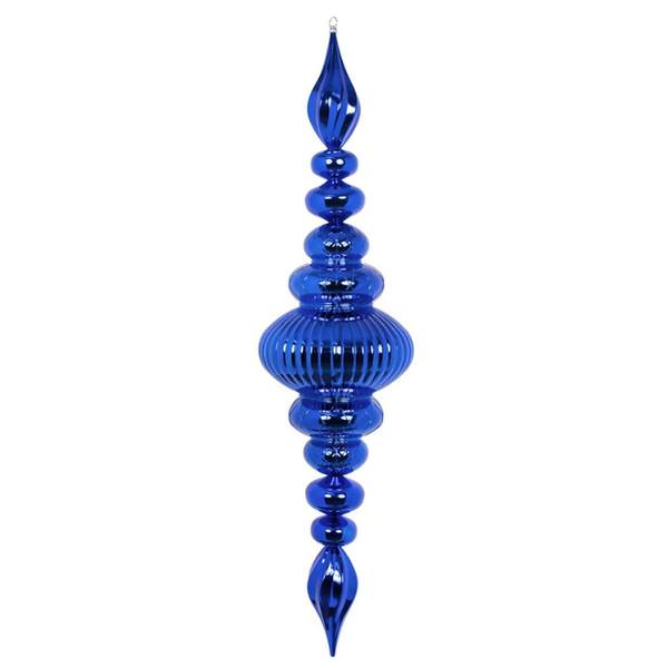41" Blue Shiny Finial Ornament