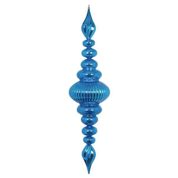 41" Turquoise Shiny Finial Ornament