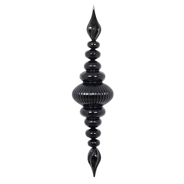 41" Black Shiny Finial Ornament