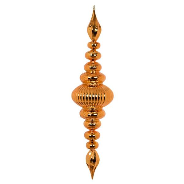 41" Burnished Orange Shiny Finial Ornament