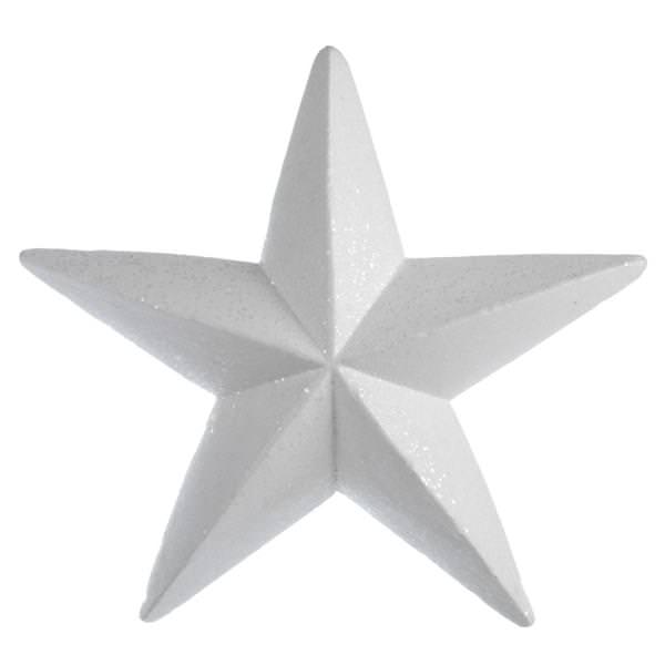 23" White Glitter Star Ornament