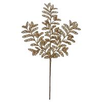 Vickerman 22" Gold Bipinnate Glitter Leaf Spray (12 pack)
