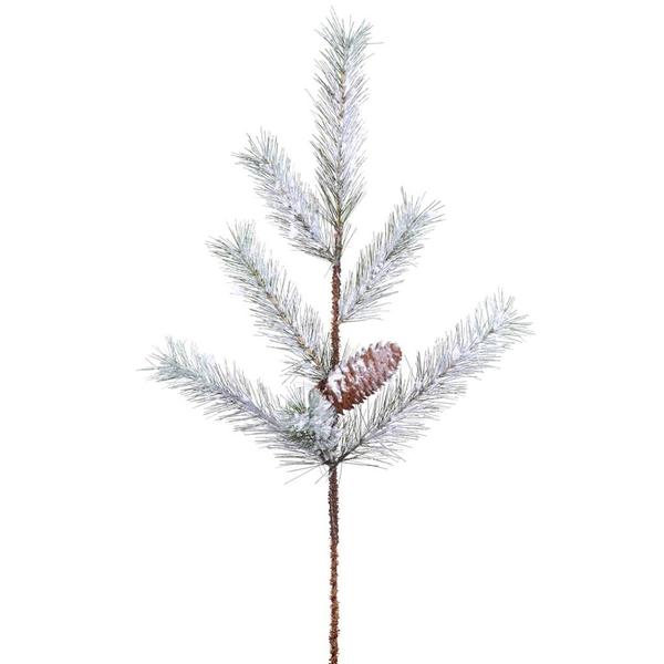 21" Artificial Flocked Ashville Pine Spray (3 pack)
