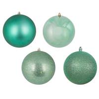 View 1" Seafoam Matte / Shiny / Sequin / Glitter Ball Ornament (36 pack)