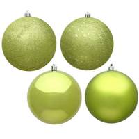 View 1" Lime 4-Finish Ball Christmas Ornament (36 Pack)