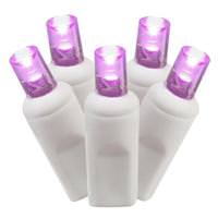 View 144 Light 24' White Wire Purple with White Wire LED Cluster Set