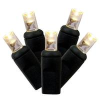 Vickerman 144 Light 24' Black Wire Warm White LED Cluster Set