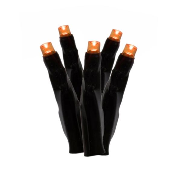 144 Light 24' Black Wire Orange LED Cluster Set