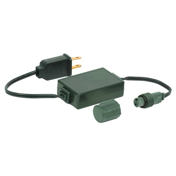 12" Green Wire Rectified Coaxial Power Cord (2 pack)