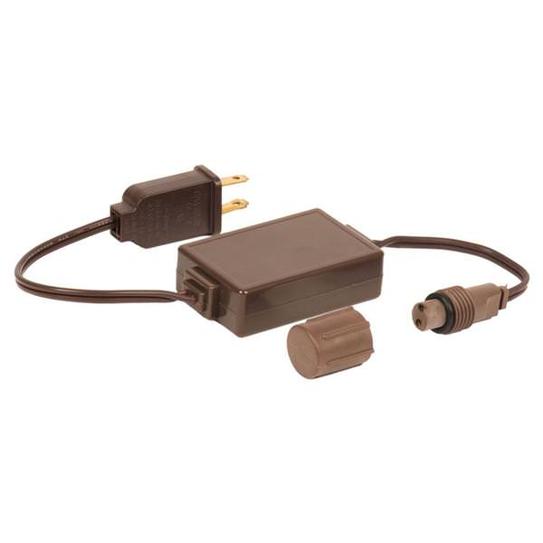 12" Brown Wire Rectified Coaxial Power Cord (2 pack)