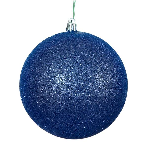 2.4" Colbalt Blue Glitter Ball Ornament (24 pack)