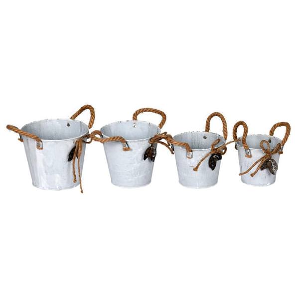 4"-6" Tin Containers (Set of 4)