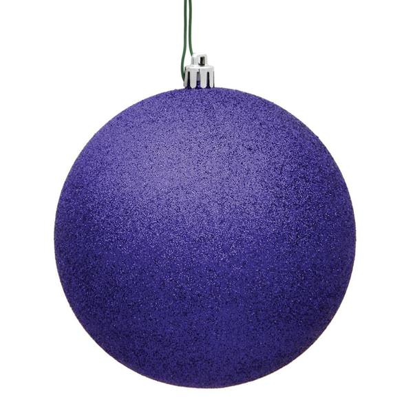 2.4" Purple Glitter Ball Ornament (24 pack)