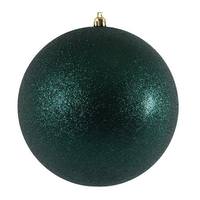 View 2.75" Midnight Green Glitter Ball Ornament (12 pack)