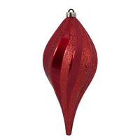 Vickerman 8" Red Candy Swirl Drop Ornament (3 pack)