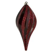 Vickerman 12" Burgundy Candy Swirl Drop Ornament