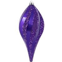 Vickerman 8'' Purple Candy Swirl Drop Ornament (3 pack)