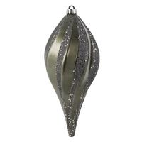 Vickerman 12'' Pewter Candy Swirl Drop Ornament