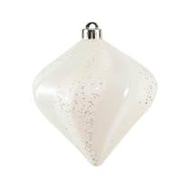 Vickerman 6" White Candy Swirl Diamond Ornament (3 pack)