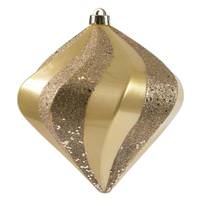 Vickerman 8" Champagne Candy Swirl Diamond Ornament