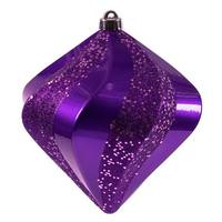 Vickerman 8" Purple Candy Swirl Diamond Ornament