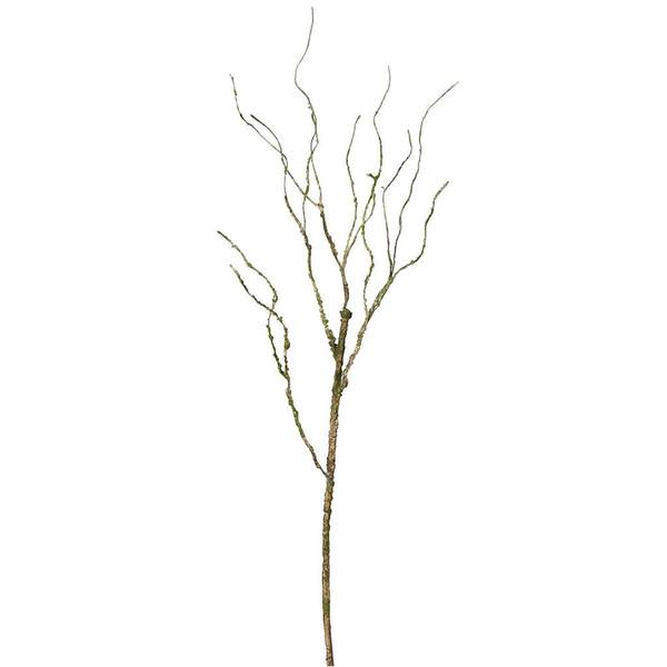 39" Artificial Flocked Moss Twig Branch (3 pack)