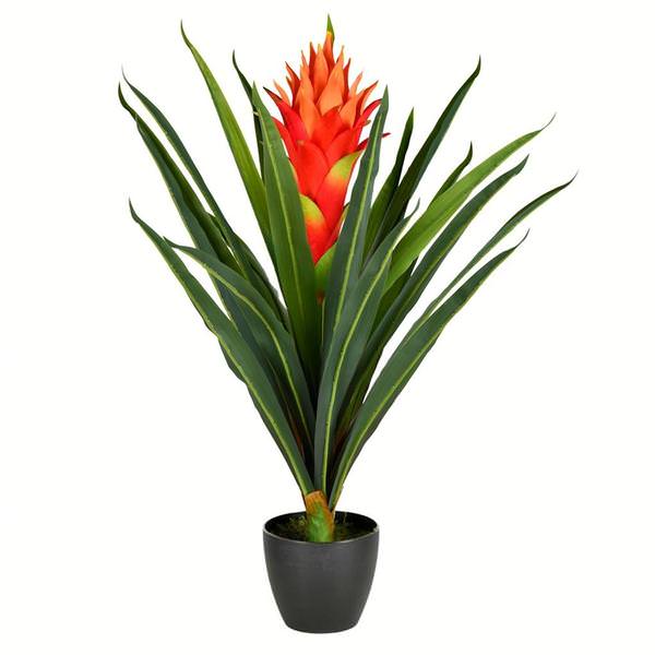 29" Artificial Potted Bromeliad with Real Touch Leaves