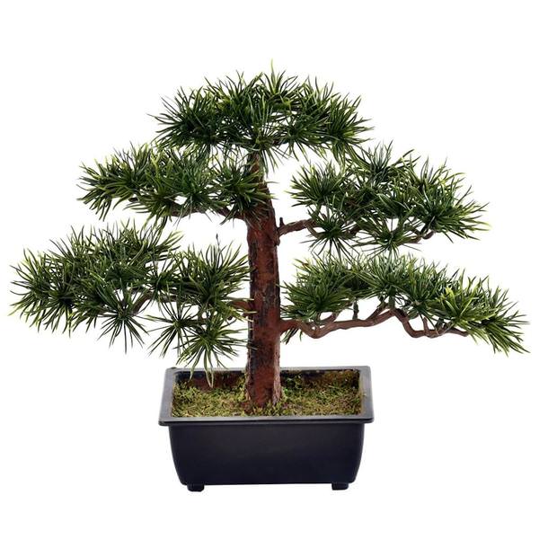 10" Potted Guest Greeting Artificial Bonsai Pine Tree