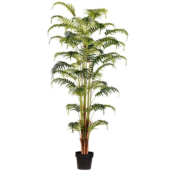 70" Potted Artificial Fern Palm Tree
