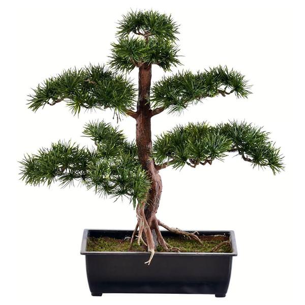 19" Potted Guest Greeting Artificial Bonsai Pine Tree