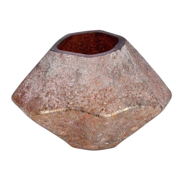 5" Desert Sand Geo Glass Vase