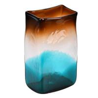 Vickerman 10" Burnt Sienna Rectangle Glass Vase