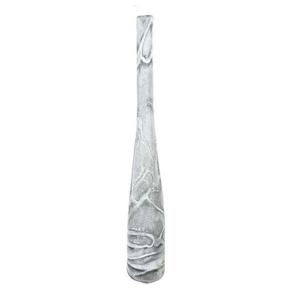 23" Charcoal Swirl Glass Tall Vase