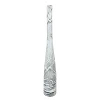 View 23" Charcoal Swirl Glass Tall Vase