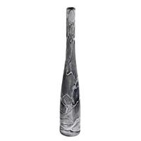 View 23" Charcoal Swirl Glass Tall Vase