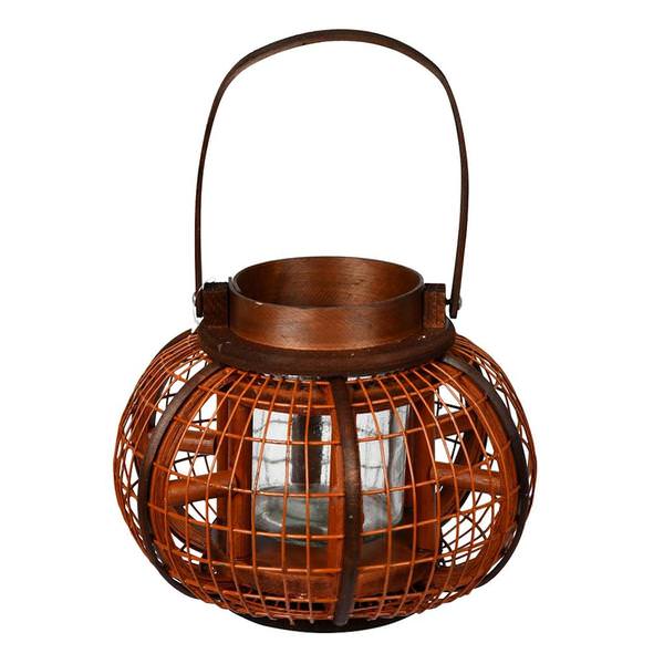 7.5" x 9" Iron Wire Lantern Candle Holder