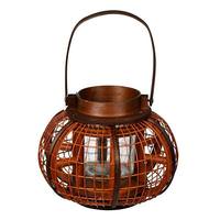 Vickerman 7.5" x 9" Iron Wire Lantern Candle Holder