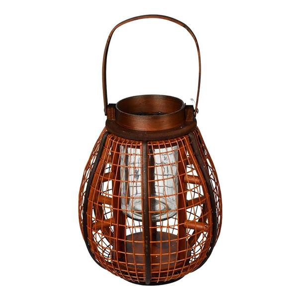 12" x 9" Iron Wire Lantern Candle Holder