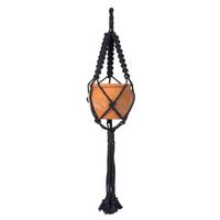 Vickerman 4.5" Terracotta Pot in Black Rope Hanger