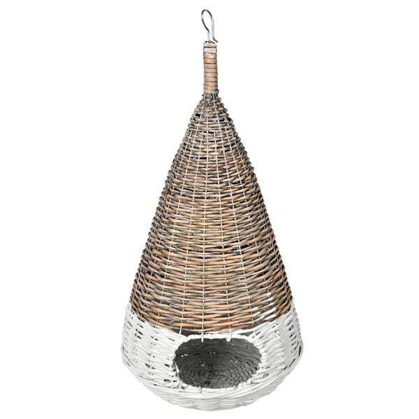16.5" Hanging Wicker Bird House