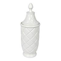 Vickerman 18.5" White Container with Lid