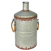 Vickerman 19.5" Rustic Metal Container with Handle